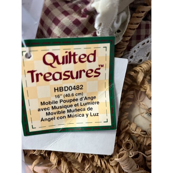 Quilted Treasures 16” Musical Angel Doll HBD0482 Light-Up Ornament (Not Working) - Picture 8 of 8